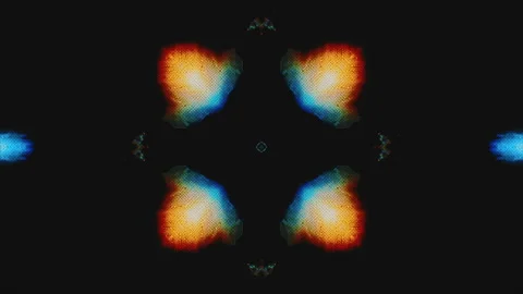 Abstract polychrome overlay. Mirrored colorful mix, computer generated animation Stock Footage 150437098