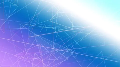 Abstract polygon and wireframe network design in blue and purple gradient, .. 스톡 일러스트
