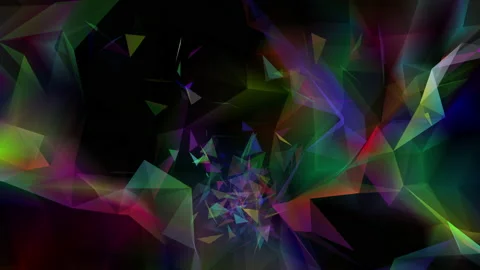 Abstract polygon animation multicolor pattern 4K smooth concept Stock Footage 162540860
