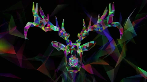 Abstract polygon animation multicolor pattern 4K smooth concept Stock Footage 162540919