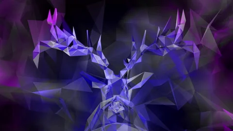 Abstract polygon animation multicolor pattern 4K smooth concept Stock Footage 162543286