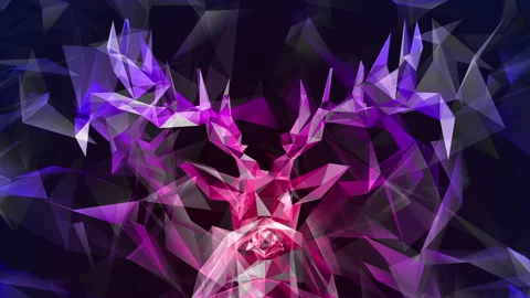 Abstract polygon animation multicolor pattern 4K smooth concept Stock Footage 162543375