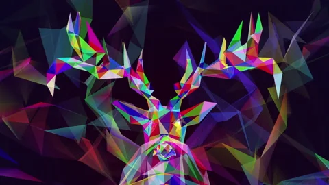Abstract polygon animation multicolor pattern 4K smooth concept Stock Footage 162543521