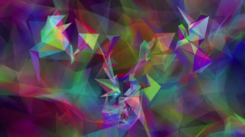 Abstract polygon animation multicolor pattern 4K smooth concept Stock Footage 162544952