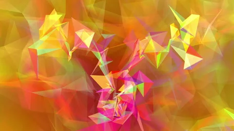Abstract polygon animation multicolor pattern 4K smooth concept Stock Footage 162545193