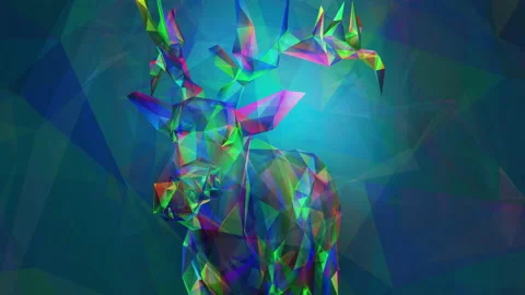 Abstract polygon animation multicolor pattern 4K smooth concept Stock Footage 162550779