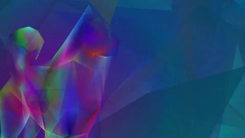 Abstract polygon animation multicolor pattern 4K smooth concept Stock Footage 162564972