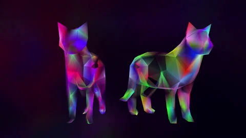 Abstract polygon animation multicolor pattern 4K smooth concept Stock Footage 162908110