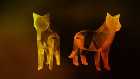 Abstract polygon animation multicolor pattern 4K smooth concept Stock Footage 162908429