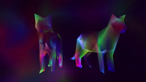 Abstract polygon animation multicolor pattern 4K smooth concept Stock Footage 162915807