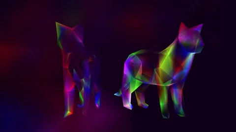 Abstract polygon animation multicolor pattern 4K smooth concept Stock Footage 162916104