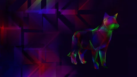 Abstract polygon animation multicolor pattern 4K smooth concept Stock Footage 162916966