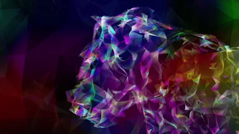 Abstract polygon animation multicolor pattern 4K smooth concept Stock Footage 162918466