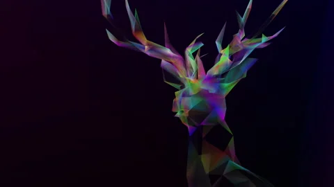 Abstract polygon animation multicolor pattern 4K smooth concept Stock Footage 162918855