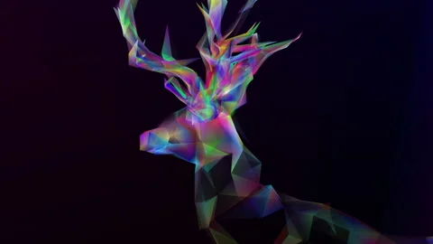 Abstract polygon animation multicolor pattern 4K smooth concept Stock Footage 162919281