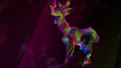 Abstract polygon animation multicolor pattern 4K smooth concept Stock Footage 162920433