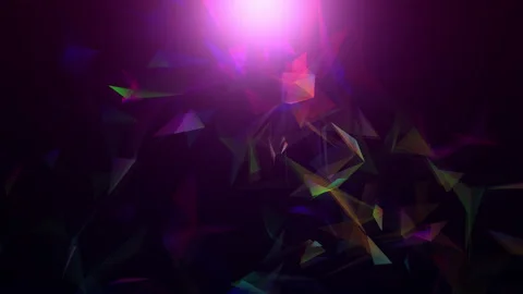 Abstract polygon animation multicolor pattern 4K smooth concept Stock Footage 162937346