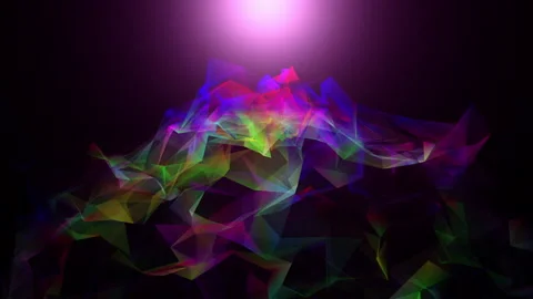 Abstract polygon animation multicolor pattern 4K smooth concept Stock Footage 162937772