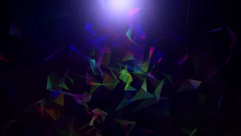 Abstract polygon animation multicolor pattern 4K smooth concept Stock Footage 162937876