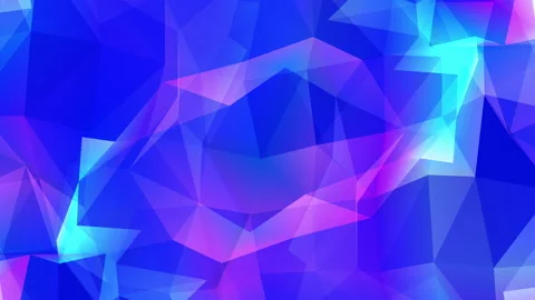 Abstract polygon animation multicolor pattern 4K smooth concept Stock Footage 163489646