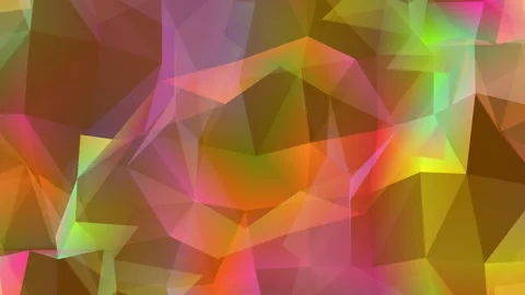 Abstract polygon animation multicolor pattern 4K smooth concept Stock Footage 163490190