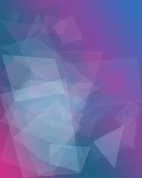 Abstract polygon backdrop in purple and blue gradient, soft translucent fac.. Illustrazione stock