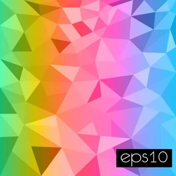 Abstract polygon background 3d colorful vector illustration Stock Illustration