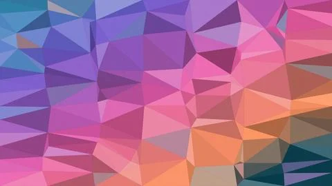 Abstract polygon background featuring geometric facets in pink, purple, and.. Stock Illustration
