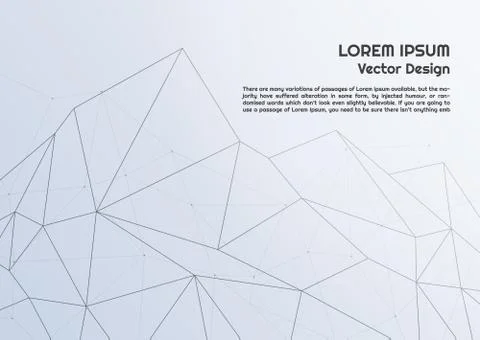 Abstract polygon background structure line design modern design with space fo Stock Illustration