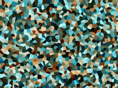 Abstract polygon background with teal and brown. Distortion background design. Stock Illustration