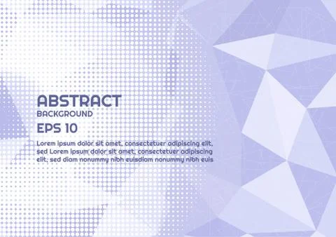 Abstract polygon background triangle style and halftone with space for your t Stock Illustration