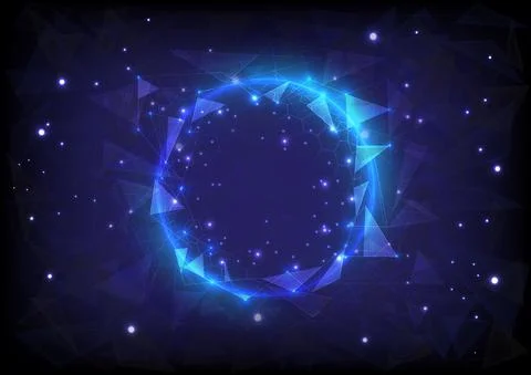 Abstract polygon background. Virtual reality barrier innovation. Futuristic h イラスト素材