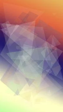 Abstract polygon background with warm orange, purple and blue gradients, cr.. 스톡 일러스트