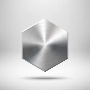 Abstract polygon Button Template Stock Illustration