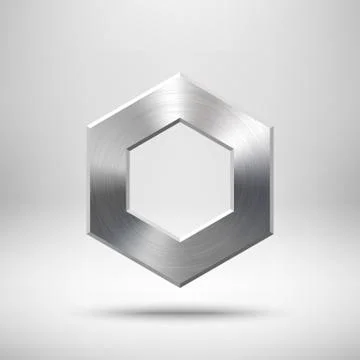Abstract polygon Button Template Stock Illustration
