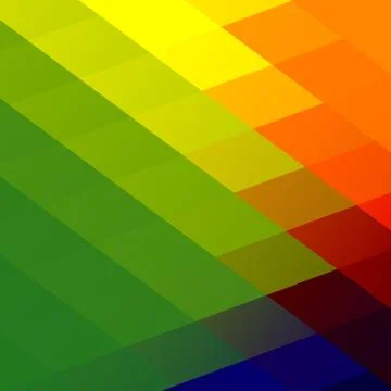 Abstract polygon geometric mosaic - rainbow Stock Illustration
