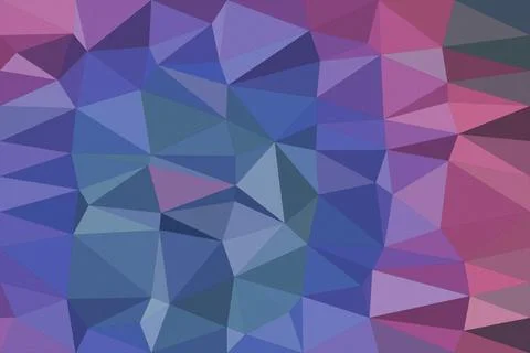 An abstract polygon geometric pattern with blue, purple, and pink triangles.. Stock Illustration
