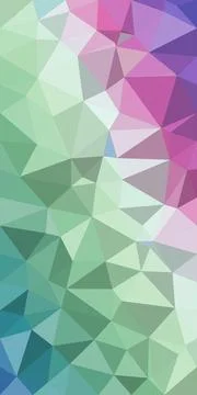 Abstract polygon geometric pattern in mint, teal, and pink gradient creates.. Stock Illustration