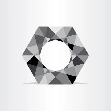 Abstract polygon grayscale geometric background Stock Illustration