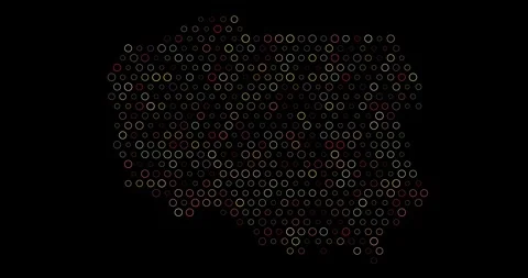 Abstract Polygon Map of Poland Stock Footage 311956573