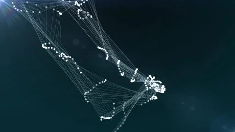 Abstract polygon net connections cloud illustration background new quality イラスト素材