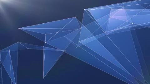 Abstract polygon net connections cloud illustration background new quality Stock Illustration