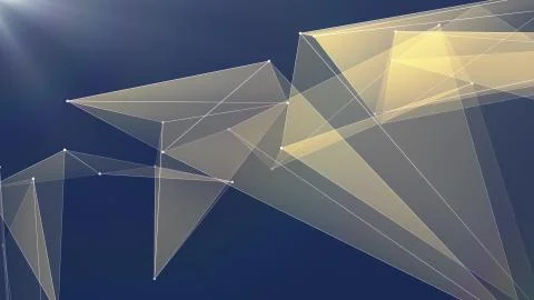 Abstract polygon net connections cloud illustration background new quality イラスト素材