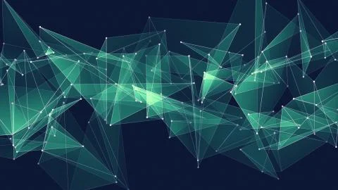 Abstract polygon net connections cloud illustration background new quality Stock Illustration