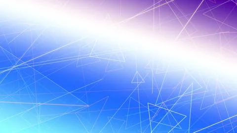 Abstract polygon network lines and triangles in vivid blue and violet with .. Illustrazione stock