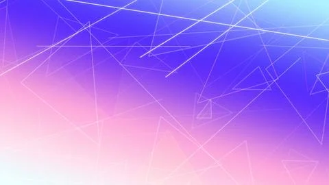 An abstract polygon network with neon white lines and purple-blue gradients.. Stock Illustration