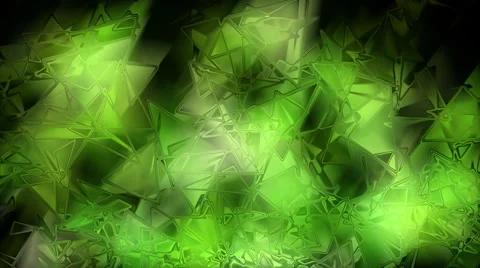 Abstract Polygon Particles Background 4K Green Stock Footage 47791266