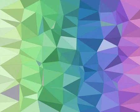 Abstract polygon pattern in pastel green, blue, and purple creates a modern.. Stock Illustration