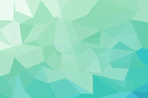 Abstract polygon pattern with shades of blue and green Stock Photos