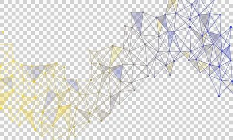 Abstract polygon plexus isolated on transparent background Stock Illustration